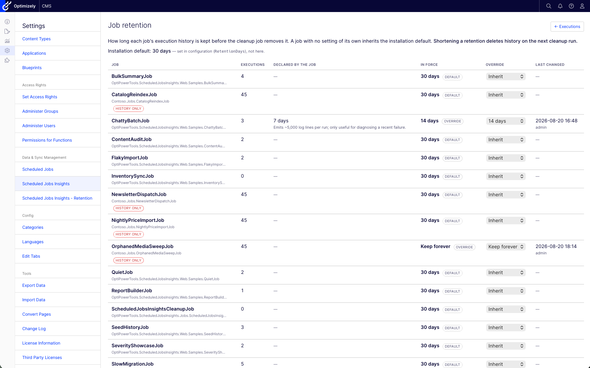 Job Retention overview