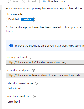 Static Webste Config