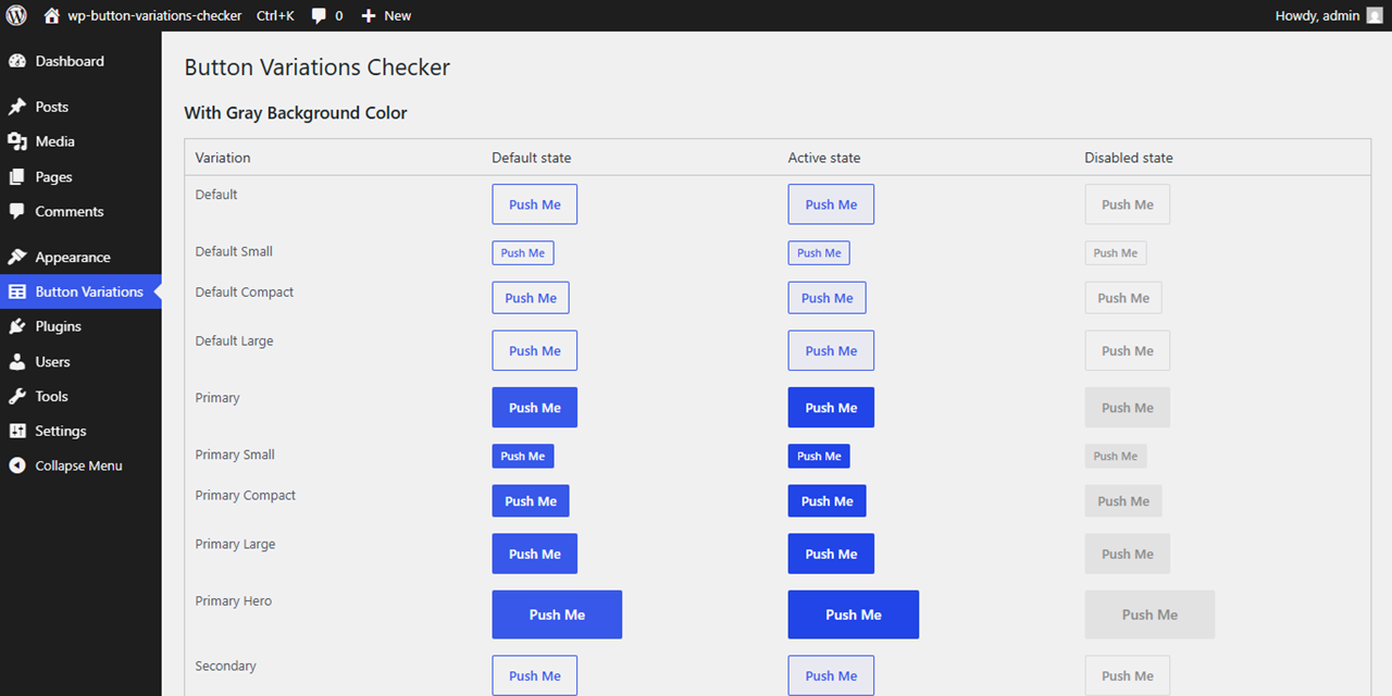 Screenshot of the plugin