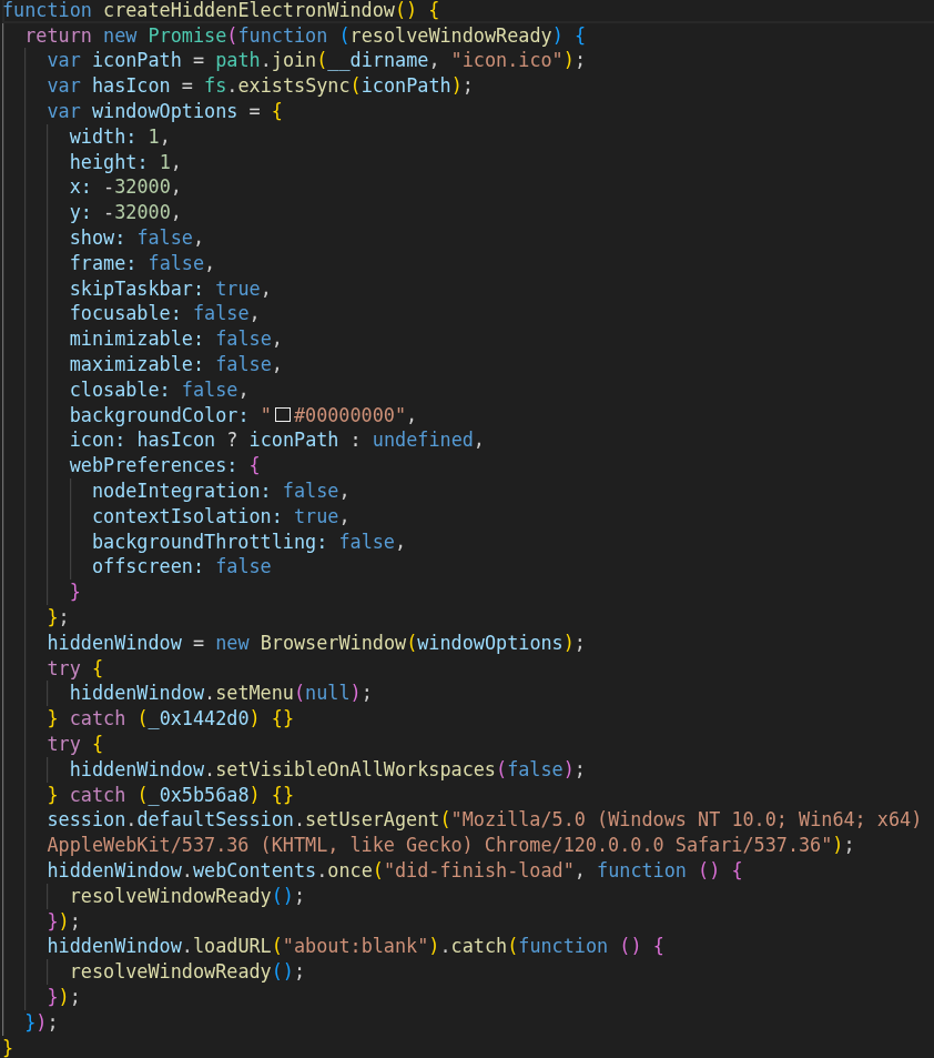 CreateHiddenWindow