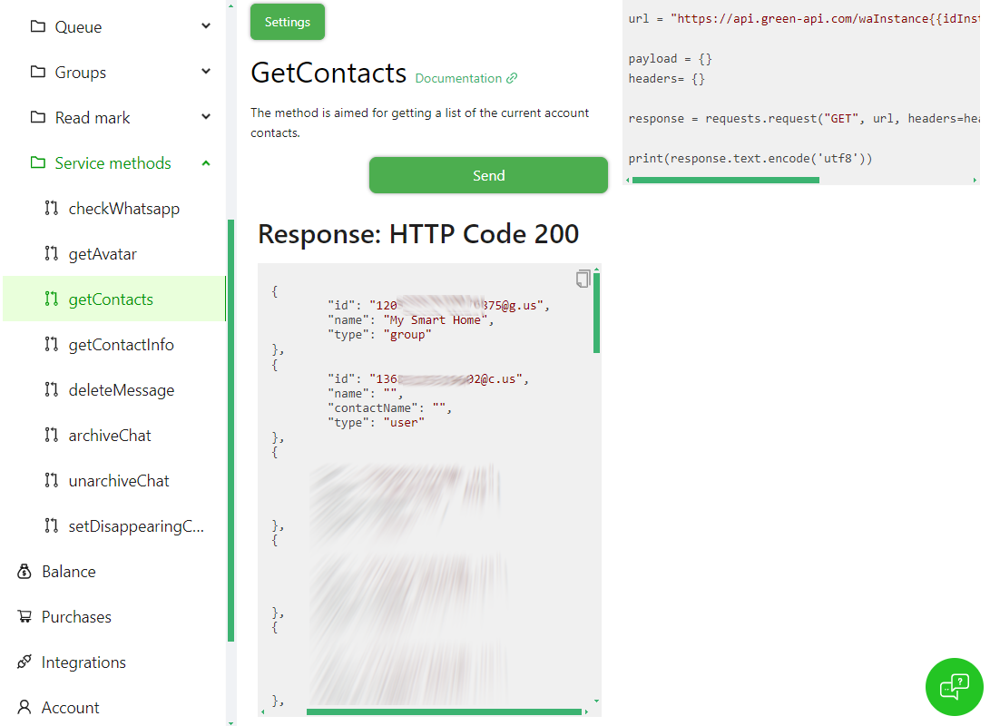Contacts Lists