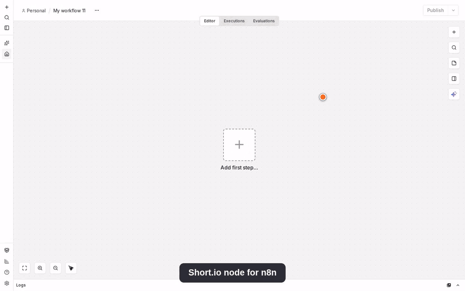 Short.io node demo: create a branded short link and generate its QR code