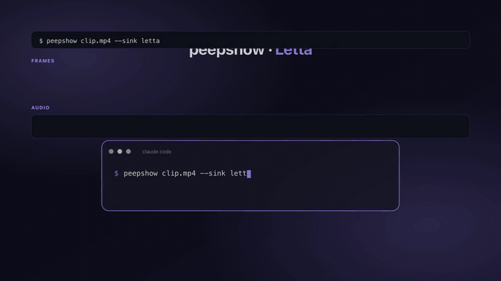 peepshow → letta demo