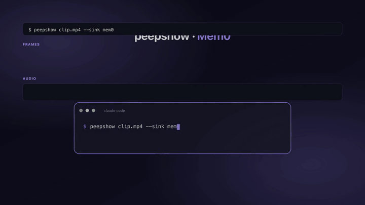 peepshow → mem0 demo