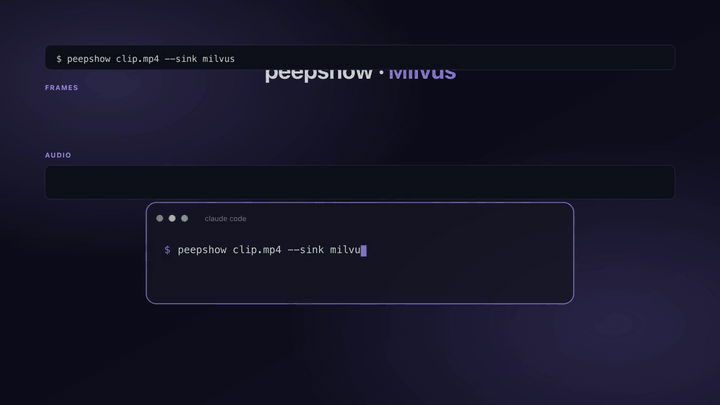 peepshow → milvus demo