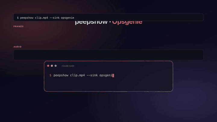 peepshow → opsgenie demo