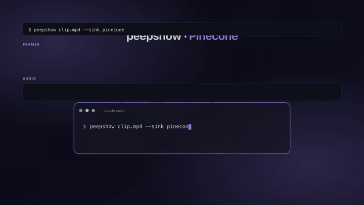 peepshow → pinecone demo