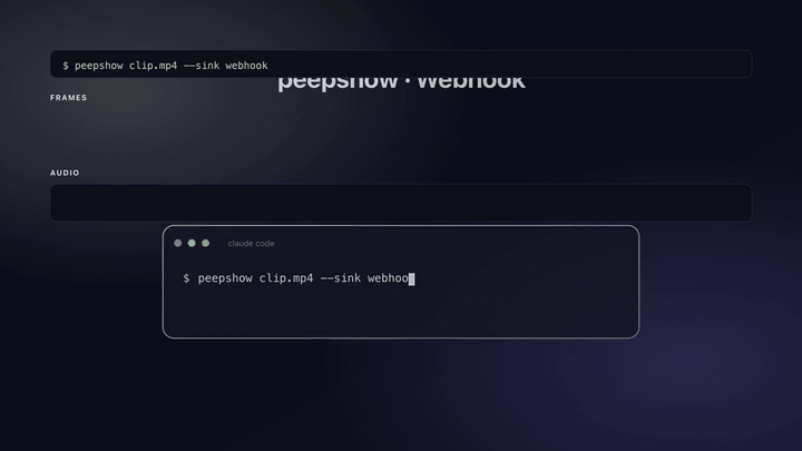 peepshow → webhook demo