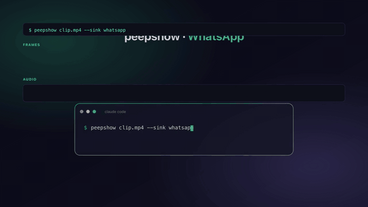peepshow → whatsapp demo