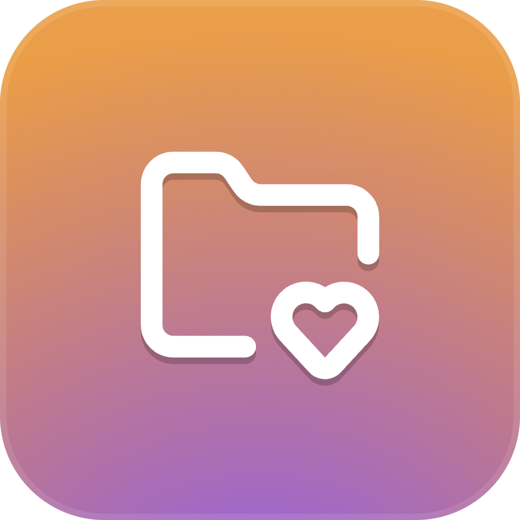 Icon Fairy folder-heart mark