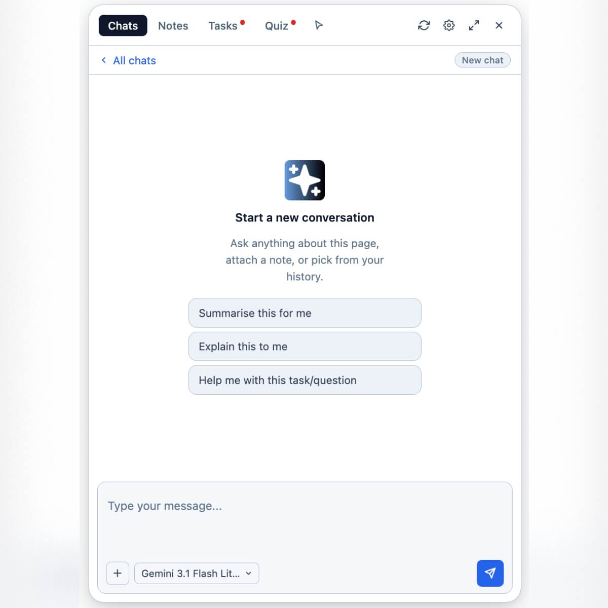 Start a new conversation