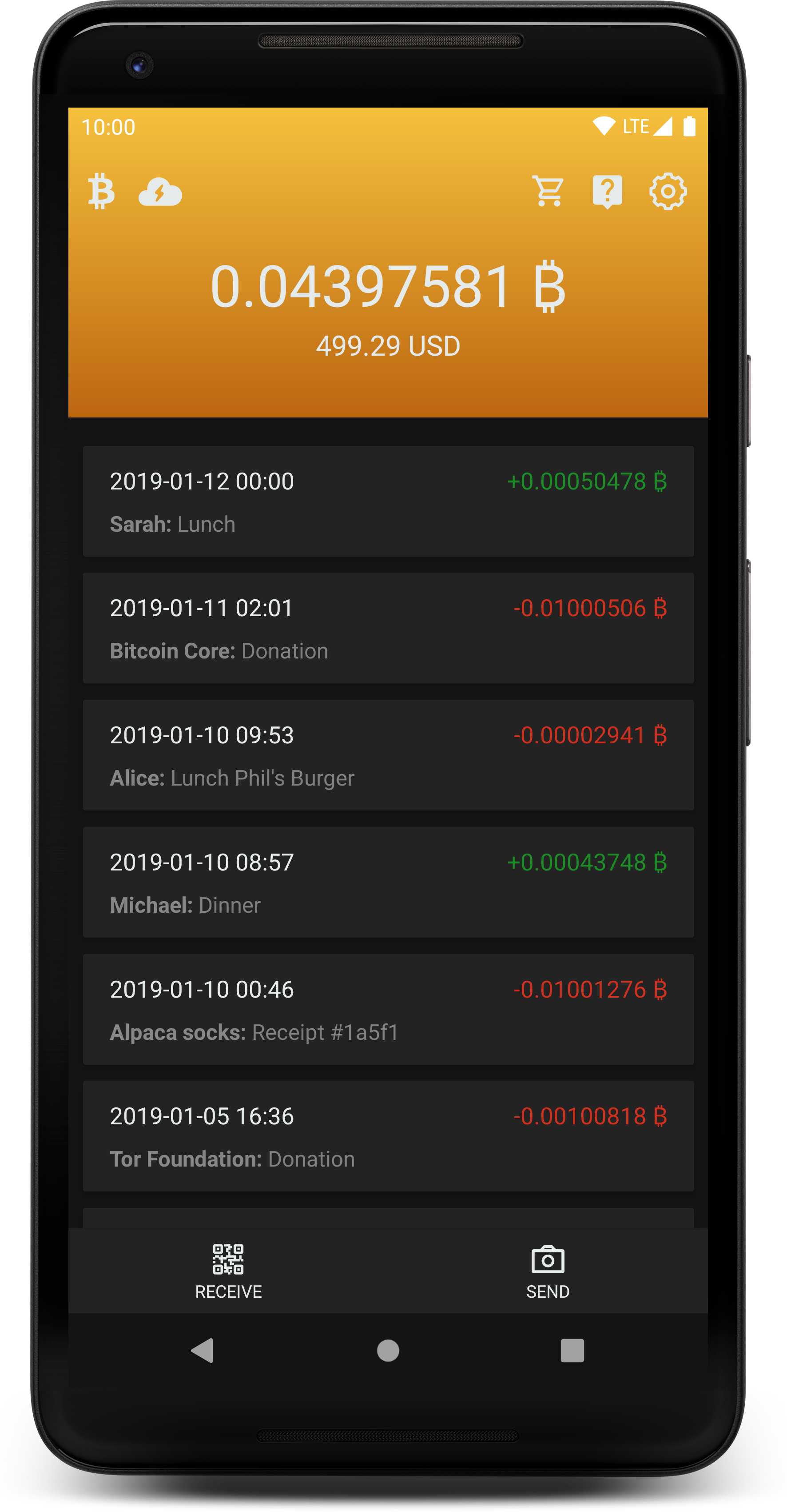 Blixt Lightning Wallet screenshot