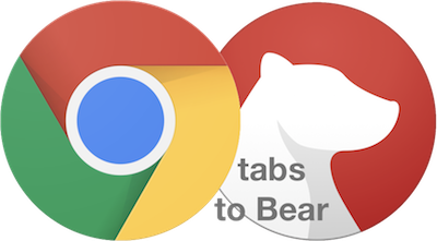 Google Chrome tabs to Bear
