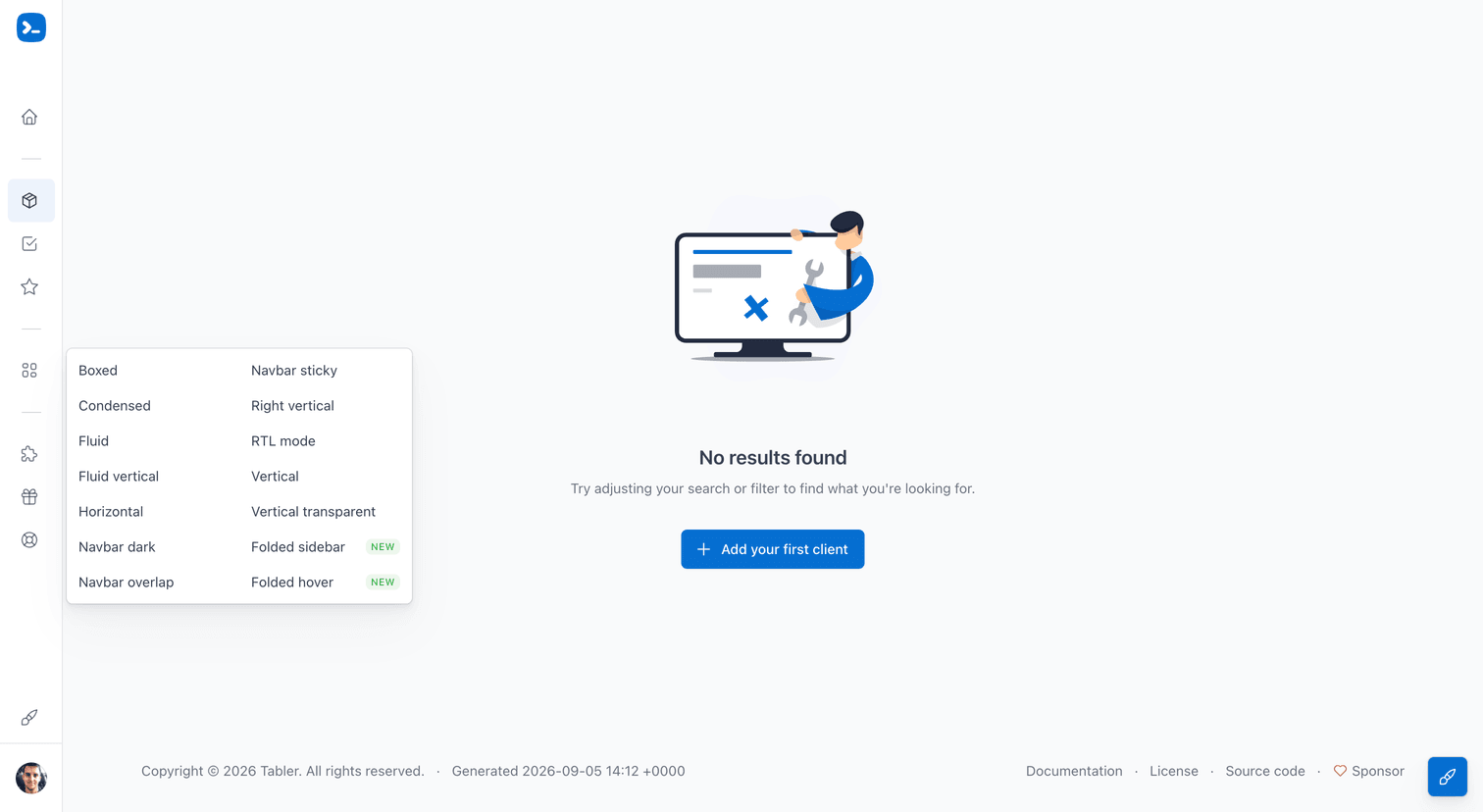 Folded sidebar