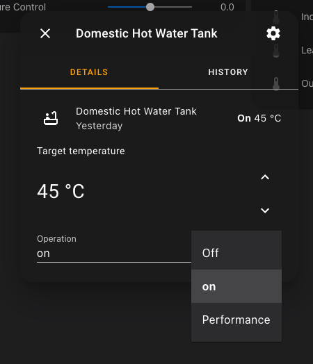 Domestic hot water control