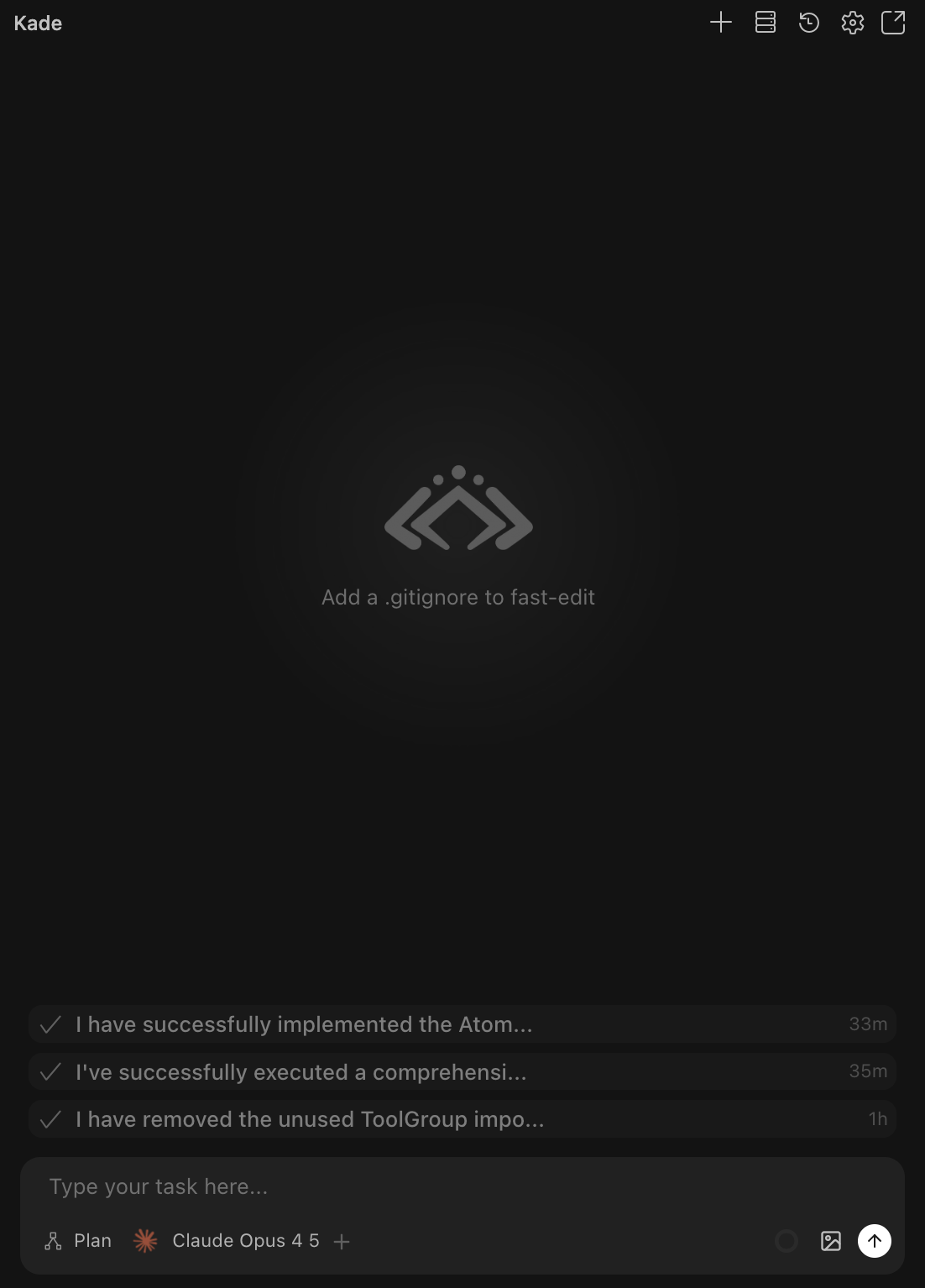 Kade Homescreen Dashboard