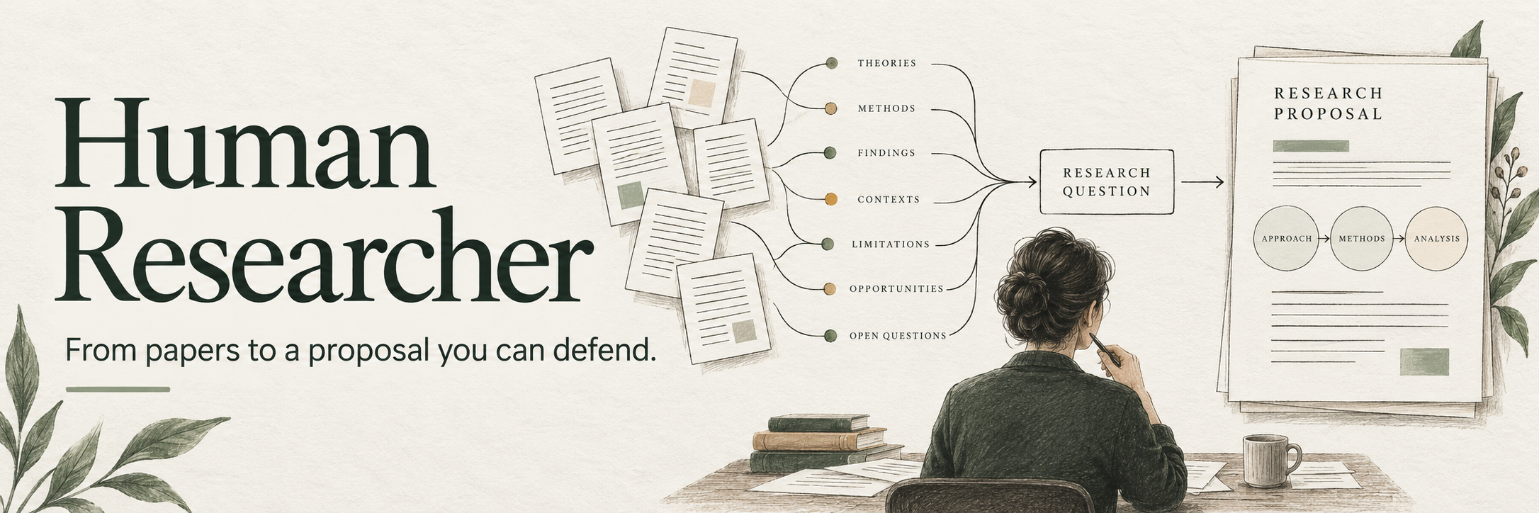 Human Researcher — From papers to a proposal you can defend.