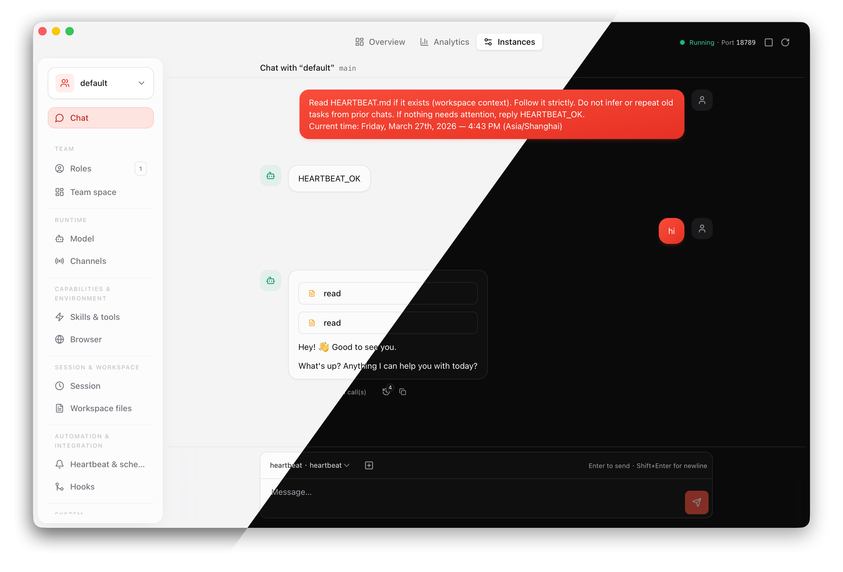 Agent Chat Interface
