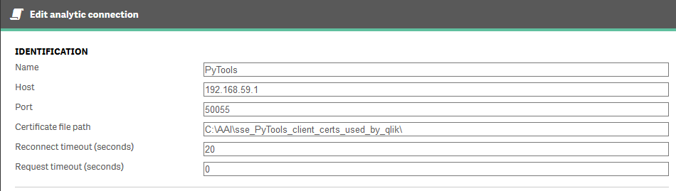 QSE Secure Analytics Connection