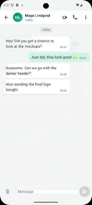 Messages onboarding tour