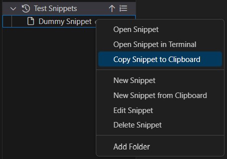 Copy Snippet to Clipboard