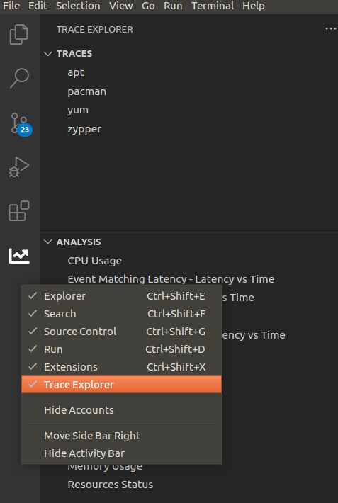trace-explorer-activity-bar