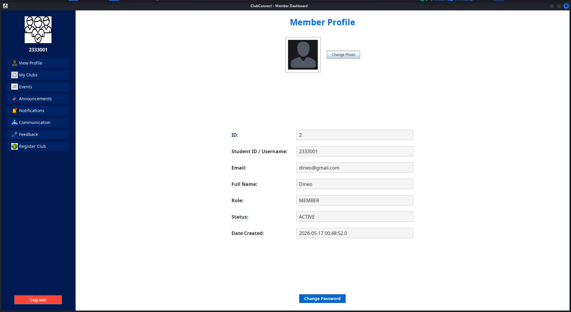 Member Dashboard