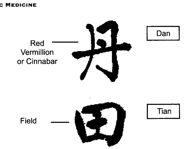 Các chữ Hán của Đan Điền