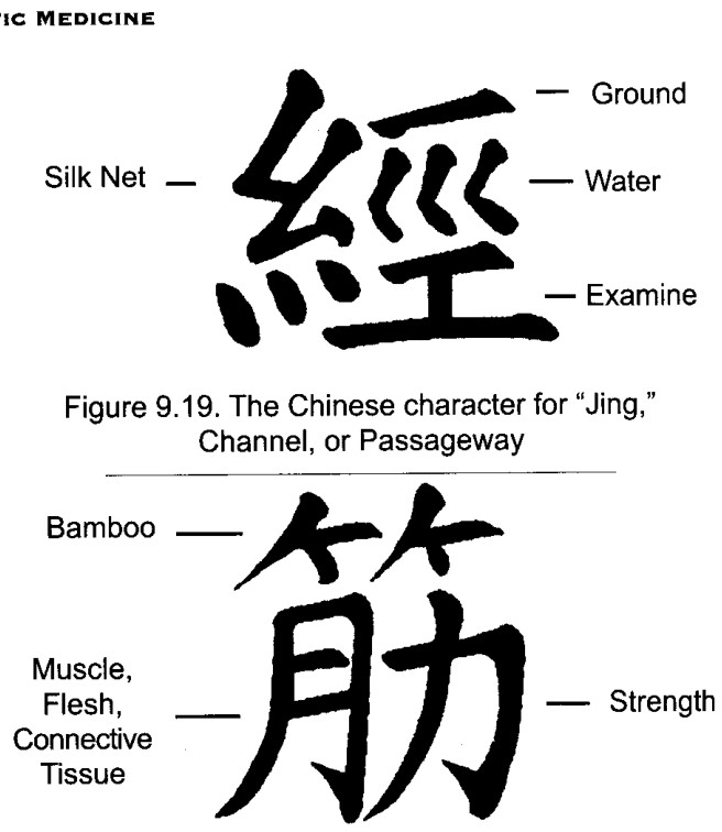 Chữ Hán 'Cân' (Gân, Cốt Lễ hay Dây Chằng)