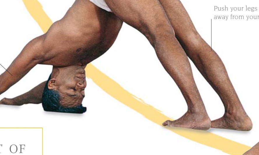 Adhomukha Svanasana — giữ hai bàn chân song song với nhau