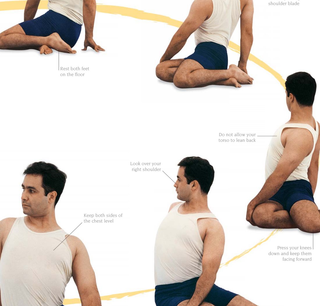 Bharadvajasana — bước ba
