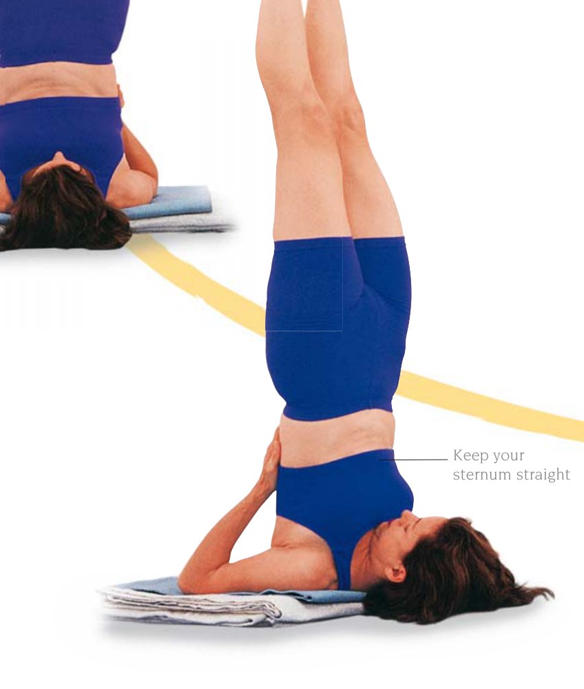 Salamba Sirsasana — hai đầu gối hướng lên trần