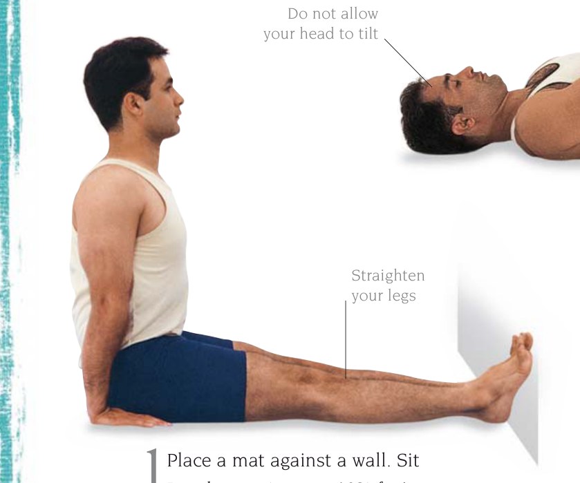 Supta Padangusthasana — ấn mặt sau chân trái xuống thảm