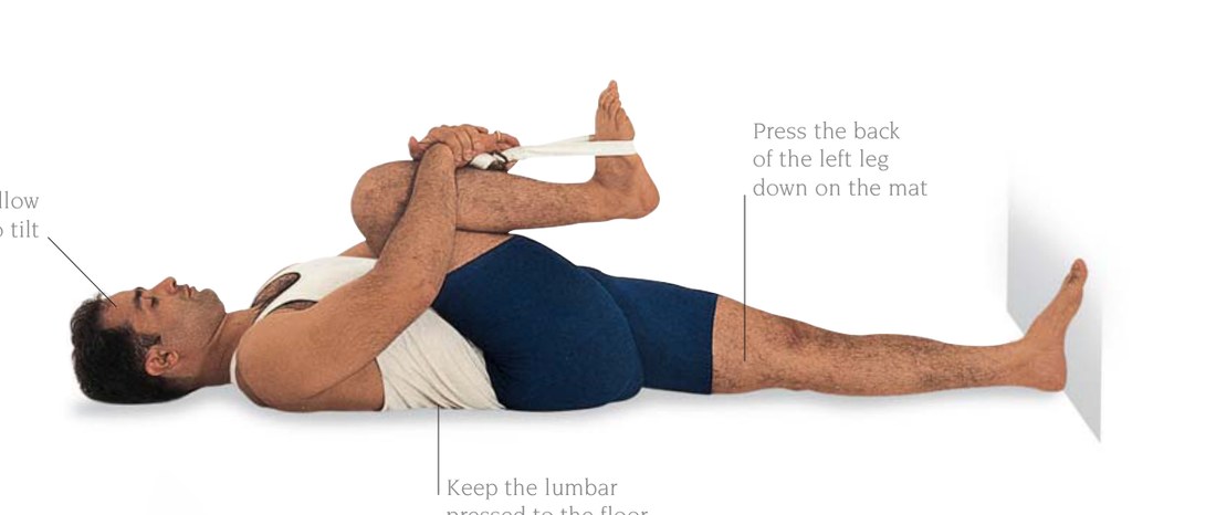 Supta Padangusthasana — duỗi thẳng chân