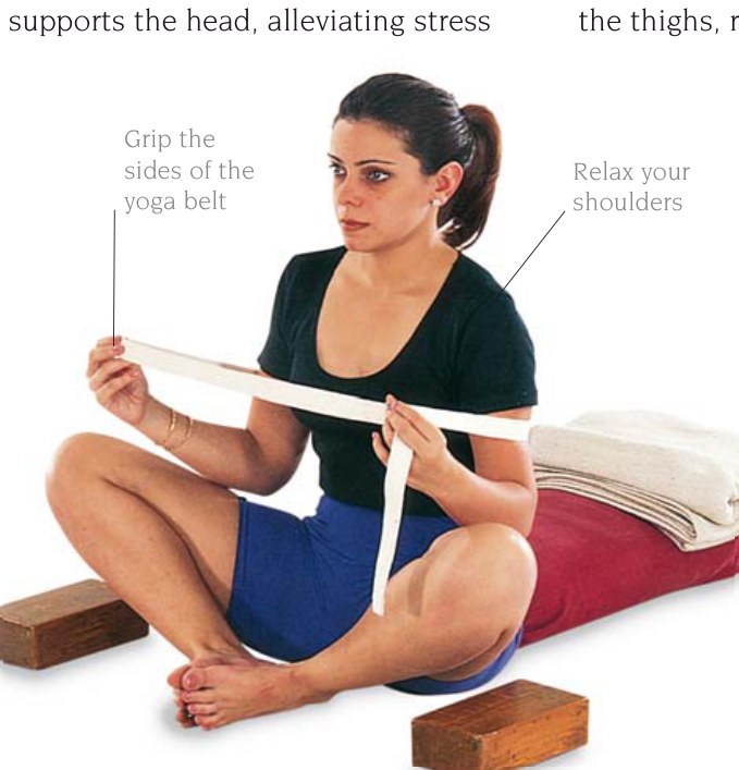 Supta Baddhakonasana — duỗi đùi ra hai bên