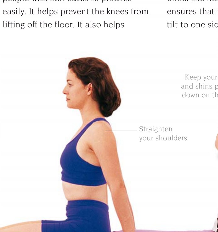 Supta Virasana — duỗi thẳng vai, ép đùi xuống sàn