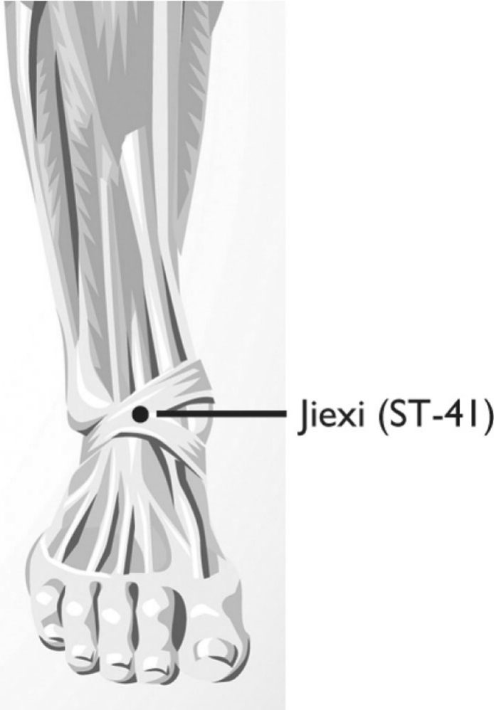 Huyệt Jiexi (解谿, ST-41)