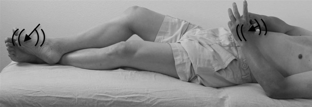 Kích thích huyệt Hợp Cốc và Taichong — ấn kèm rung