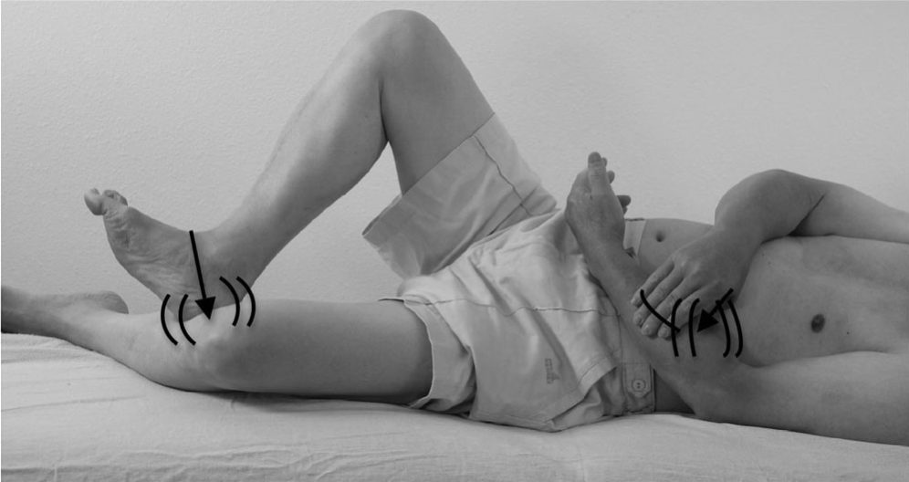 Kích thích huyệt Khổng Tối và Âm Lăng Tuyền — ấn kèm rung