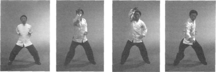 Trượng chưởng vỗ, bộ chậm – các tư thế 1–4