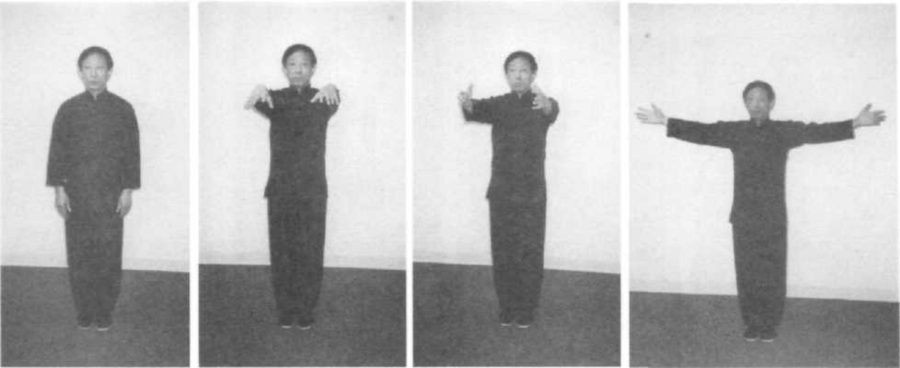 Các bước khởi đầu của bài Khí Công đi vòng tròn