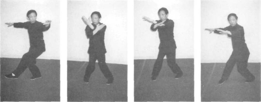 Thế báo biến đổi với tay phải ở dưới, chuẩn bị sang thế phượng hoàng