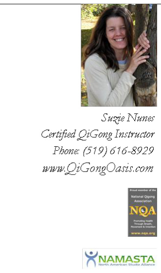 Tác giả Suzie Nunes — huấn luyện viên Khí Công được chứng nhận của QiGongOasis.