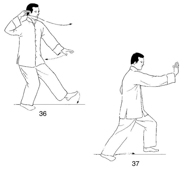 Thức 4 — Lâu Tất Ao Bộ, tư thế chuyển tiếp