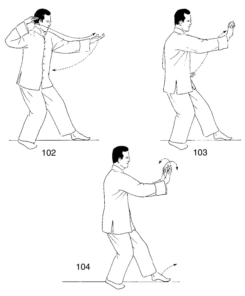 Thức 12 — Cao Thám Mã, tư thế kết thúc, chuyển sang Thức 13