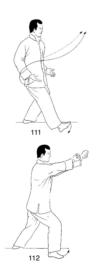 Thức 14 — Song Phong Quán Nhĩ, bước chân phải vào thế Cung bộ