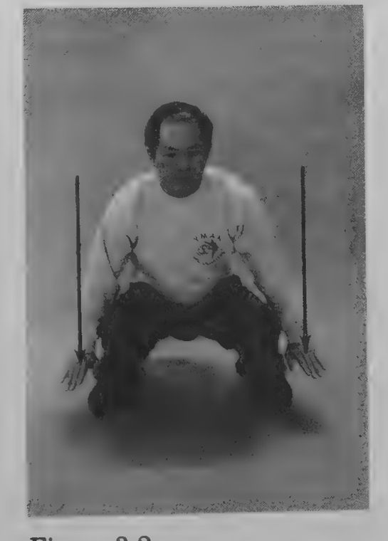 Hai tay ấn xuống gần mặt đất