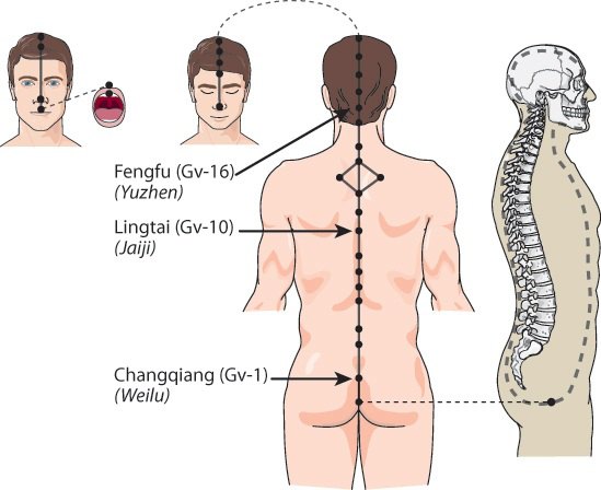Ba cửa ải: trường cường, giáp tích và ngọc chẩm