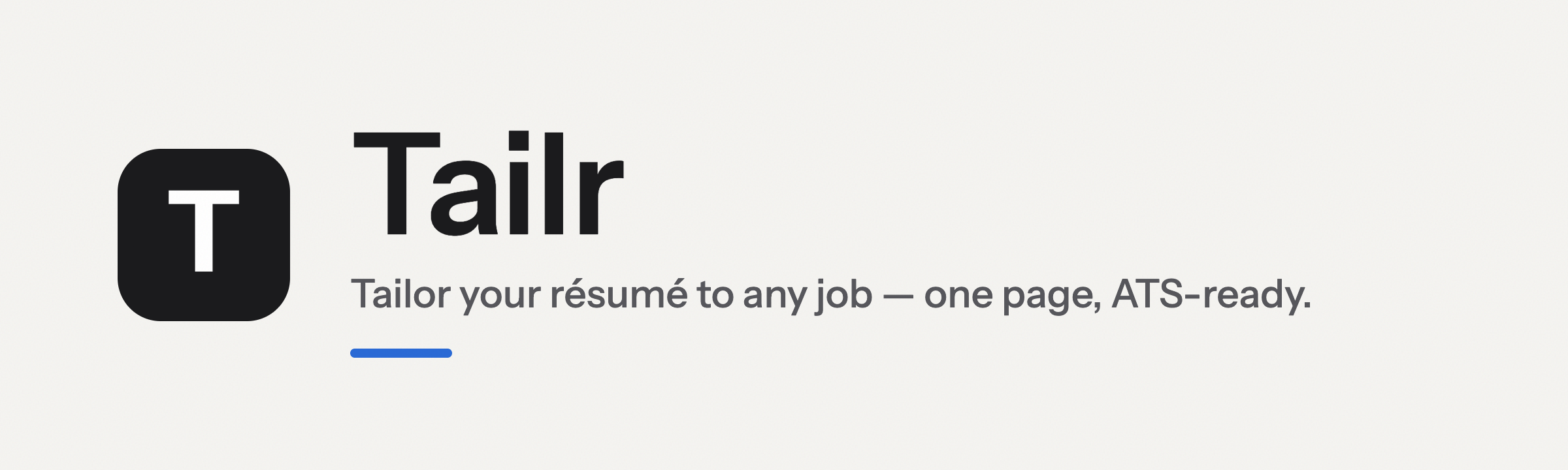 Tailr — tailor your résumé to any job