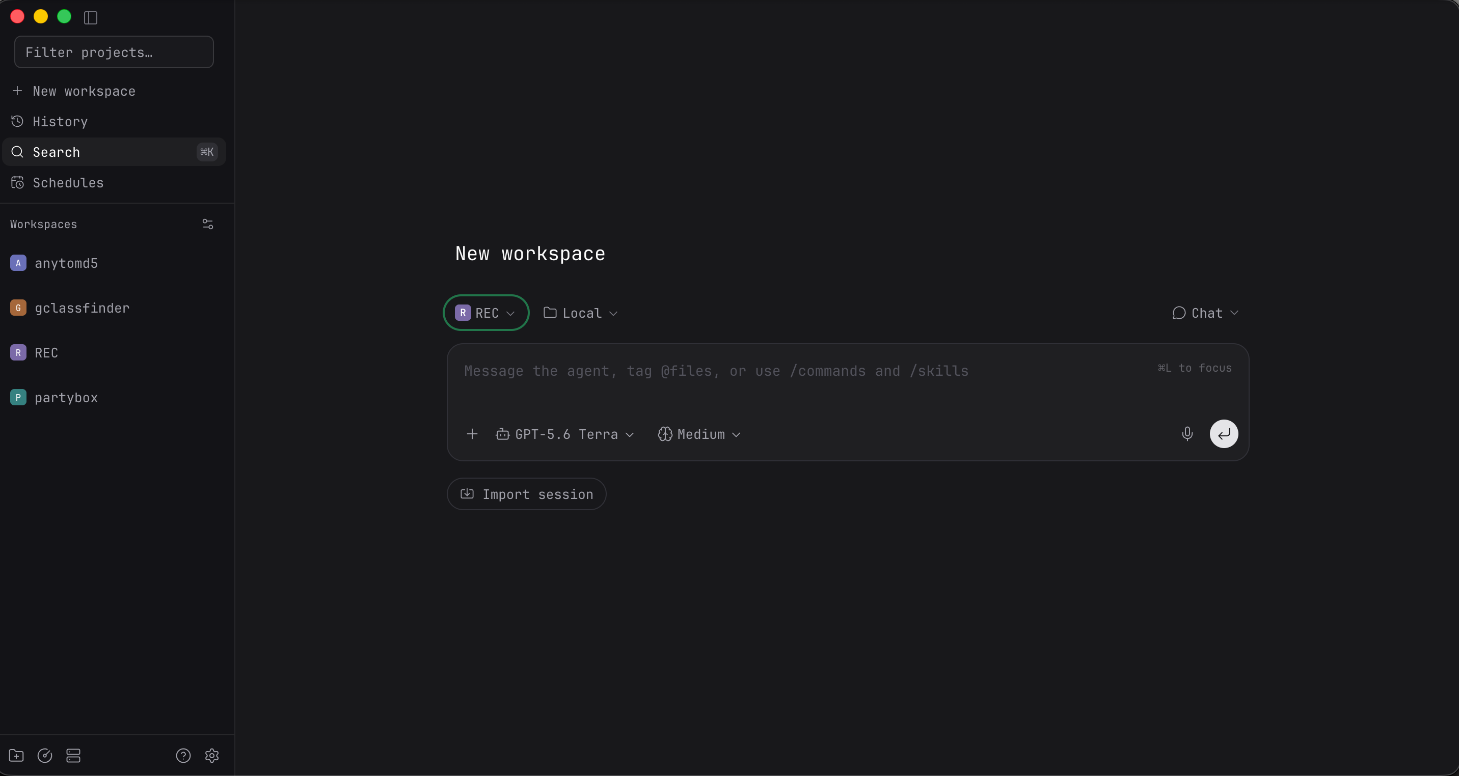 Sidebar Project Filter 截图 1